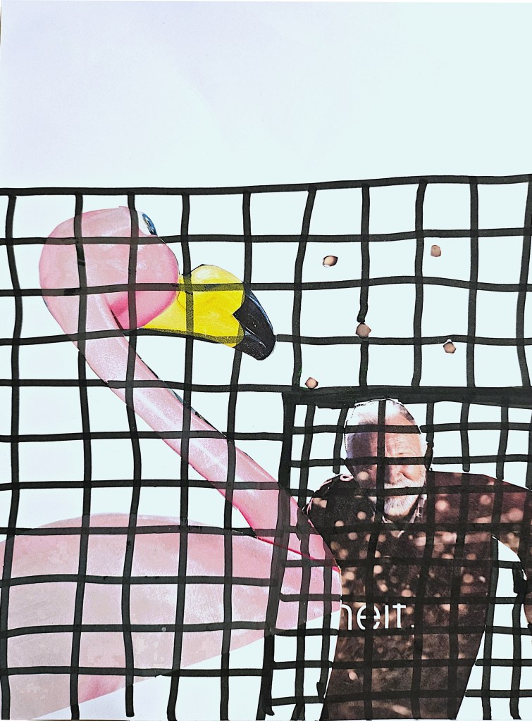 collage AND STORY Pink Flamingo and I